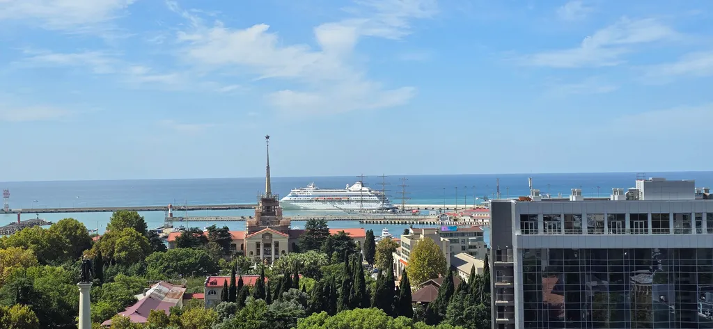 Квартира Квартира в самом центре с потрясающим видом на морской порт — Сочи