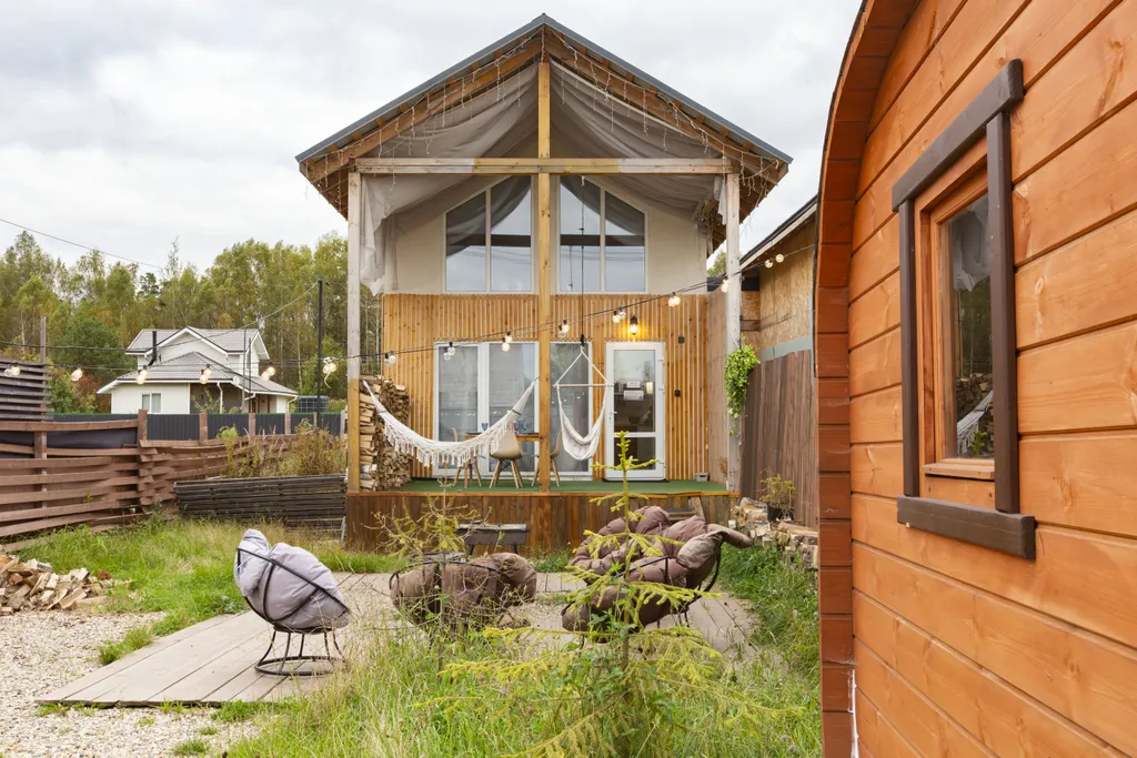 Дом с баней и чаном на дровах