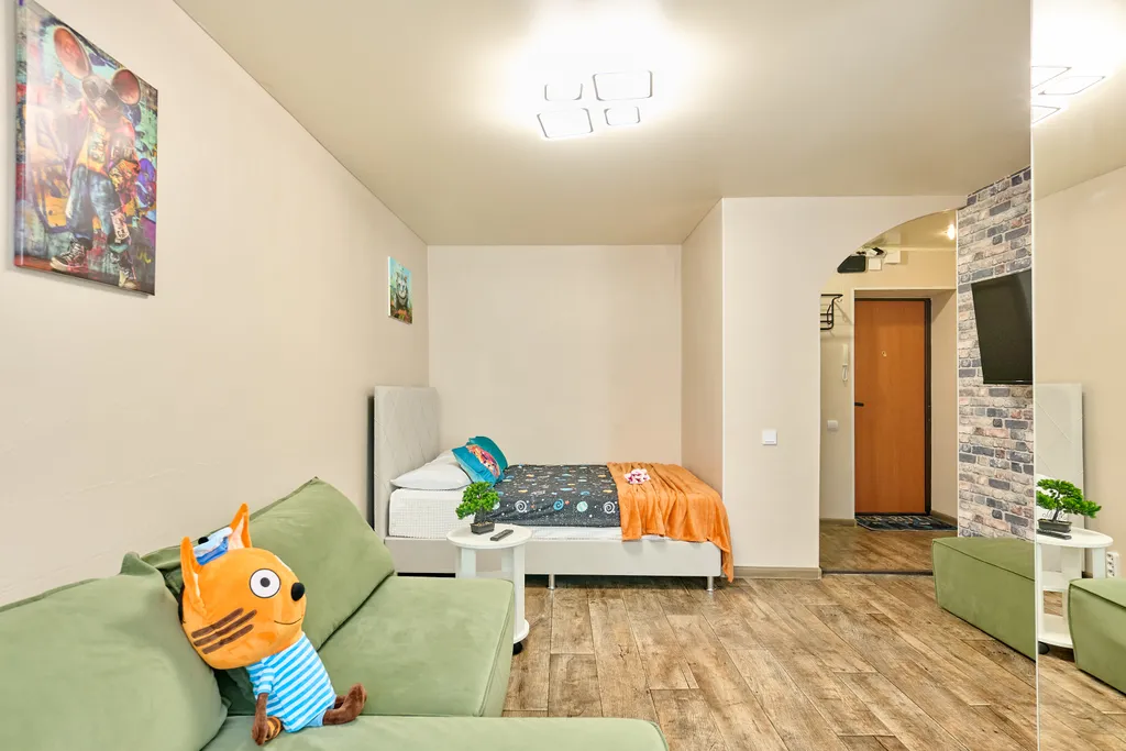 Однокомнатная квартира с балконом вместительность на 4 человека