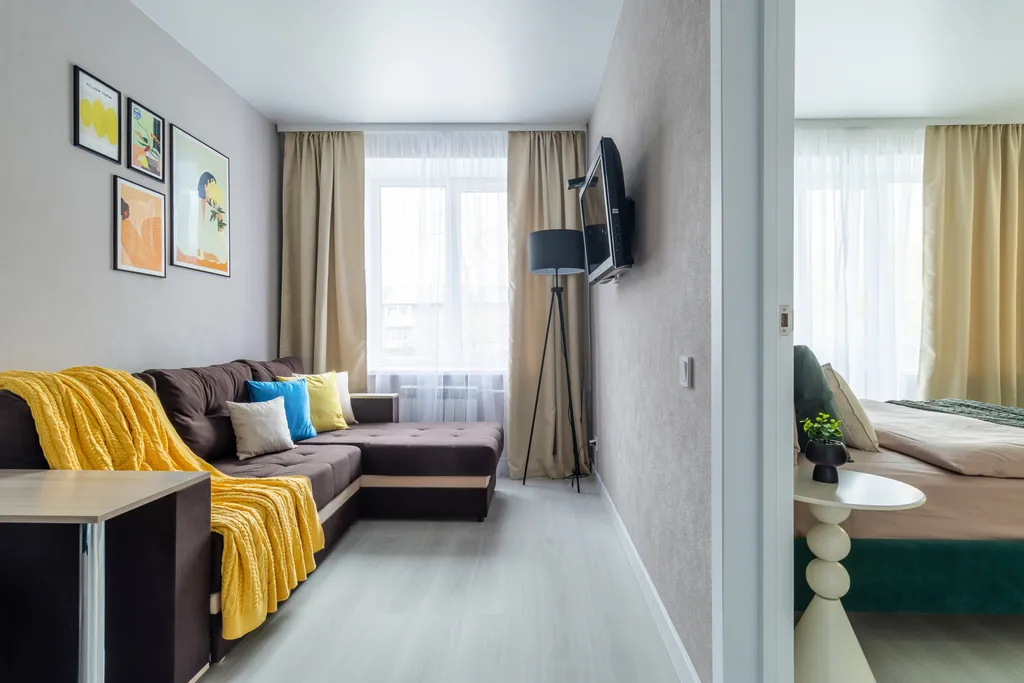 Светлая 2-к с кухней-гостиной и балконом