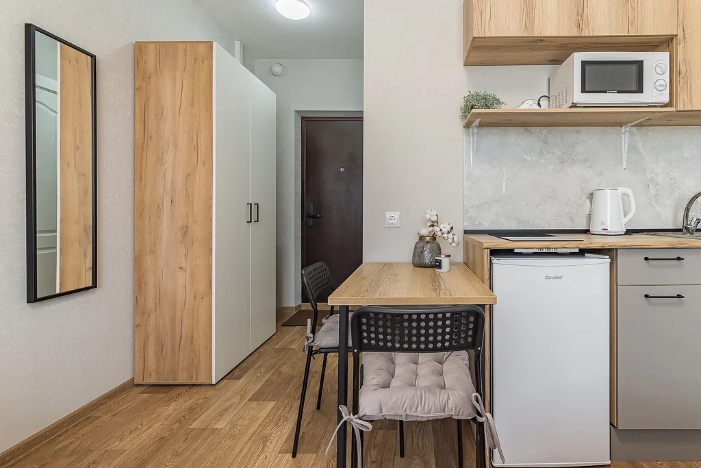 Уютная квартира-студия в современном ЖК Бурнаковский