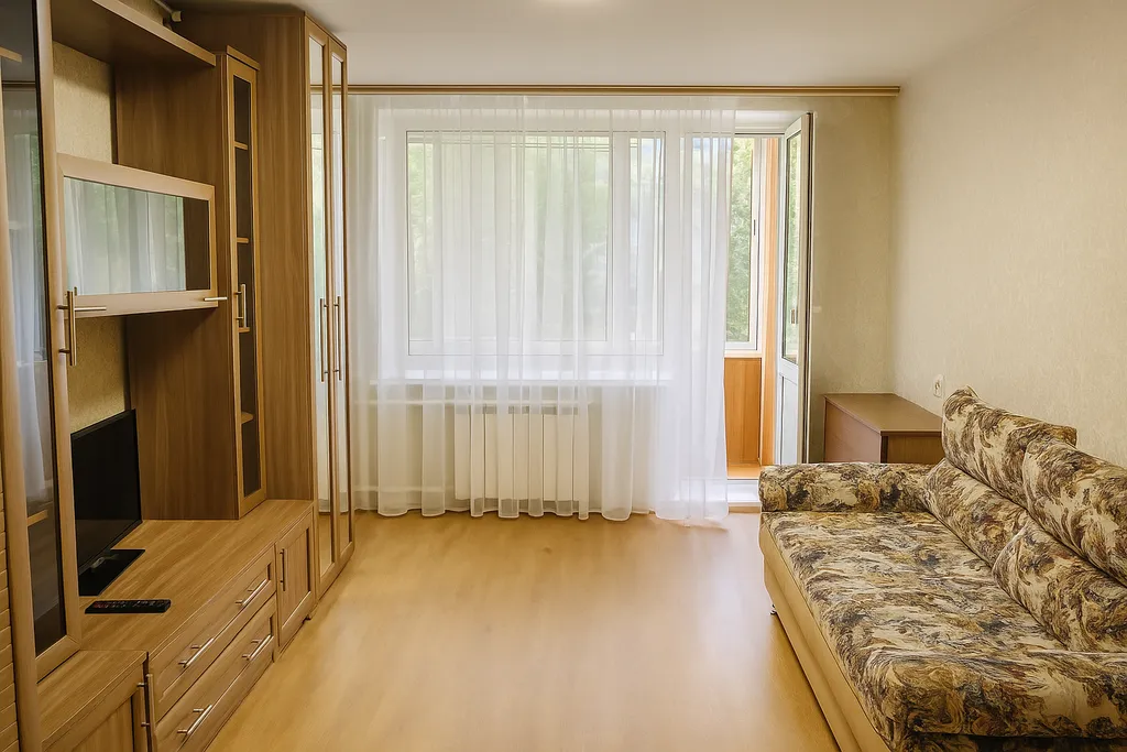 Квартира для рабочих поездок с балконом