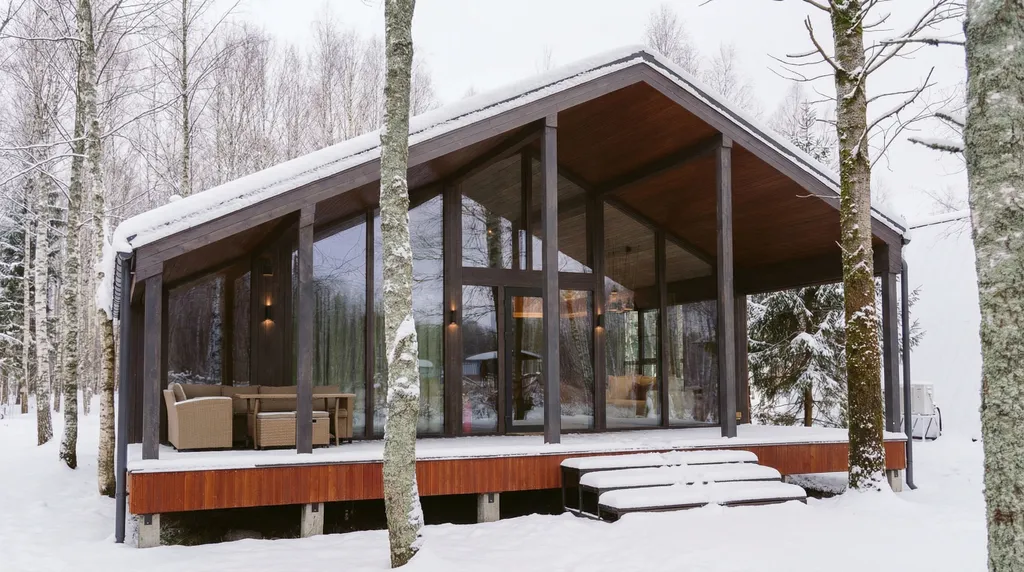 Домик с камином и кондиционером