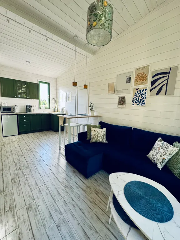 Дом баня с купелью у леса