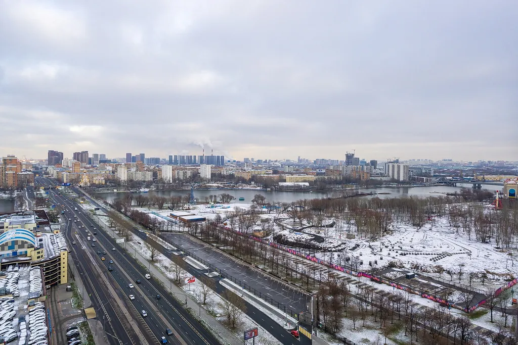 Квартира Квартира Студия рядом с Островом мечты с шикарным видом, вход в отель из метро — Москва