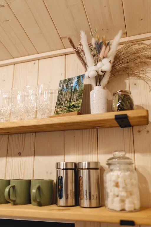 Домик в лесу с панорамными окнами