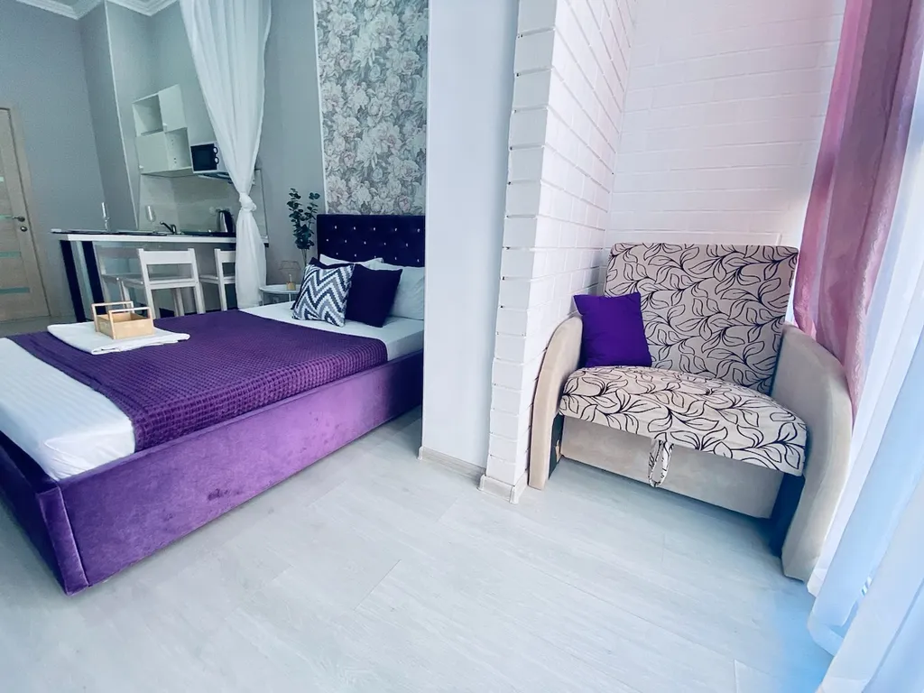 Квартира Квартира Студия Фиолет возле парка и лебединого озера — Горячий Ключ