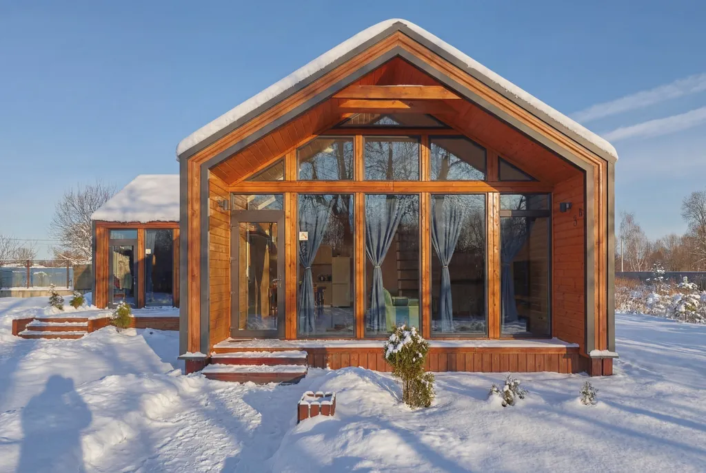 Коттедж Коттедж, современный одноэтажный дом с мансардой — Ногинск