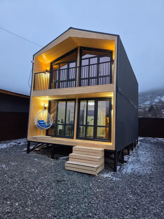 Коттедж Барнхаус в сердце Теберды с видом на горы — аренда посуточно в Теберда