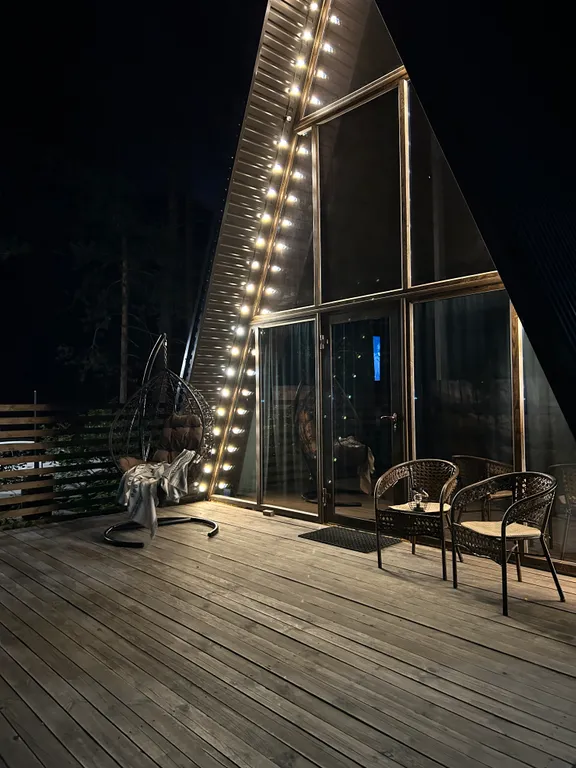 Pine house А-frame домик