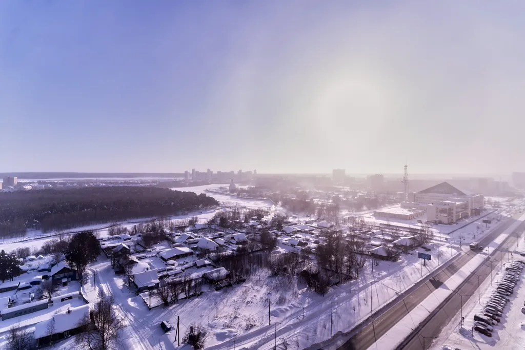 1-комнатная квартира с видом на парк За Саймой и реку Обь