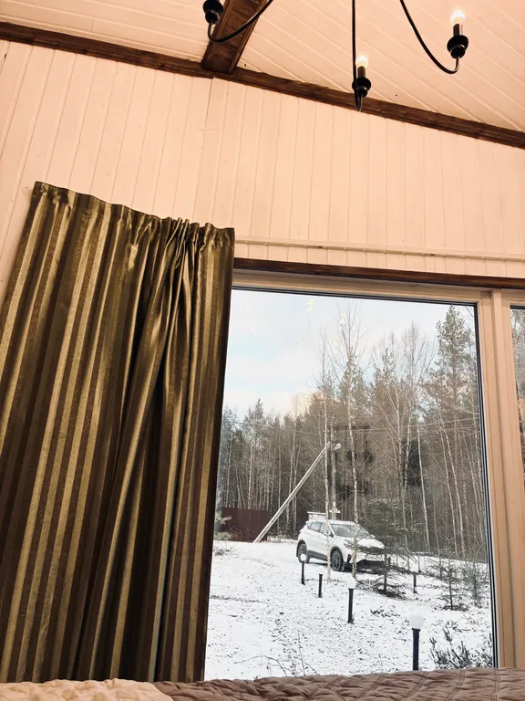 Панорамный дом в лесу