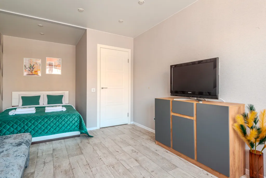 У залива в престижном микрорайоне, кондиционер, с гостиничным сервисом