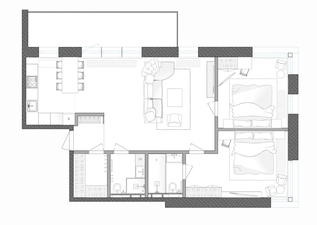 Дизайнерские апартаменты Охта КраСКИ Orange