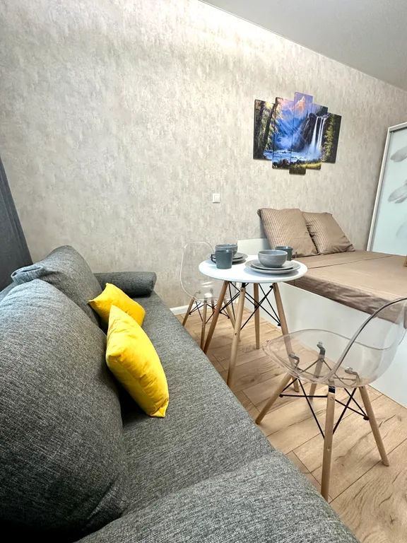 Студия с дизайнерским ремонтом