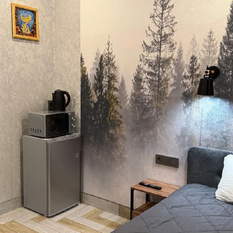 Уютная студия с большой двуспальной кроватью