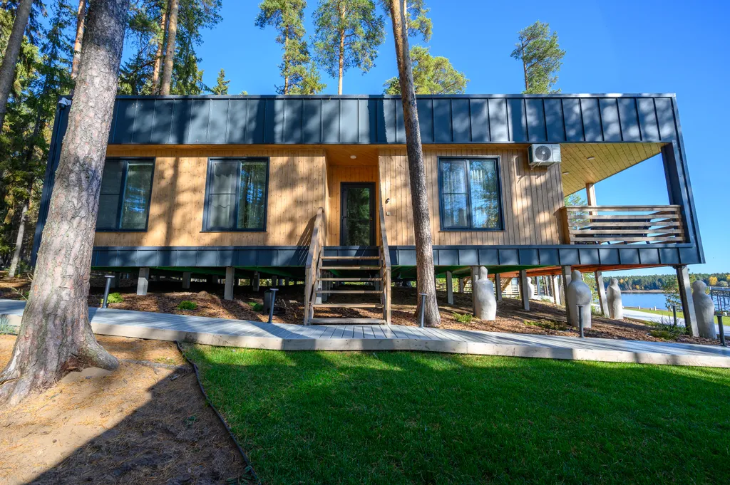 Комфортабельный дом у речного плёса