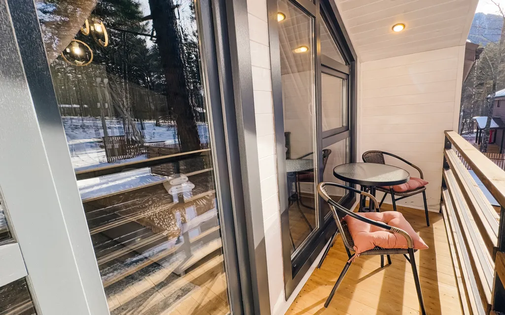 Barnhouse с балконом и видом на горы