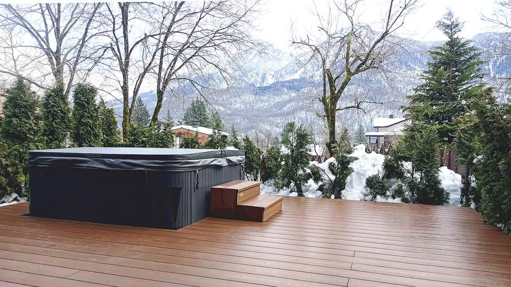 Таунхаус с джакузи и сауной. Камин. Панорамные окна. Барбекю.