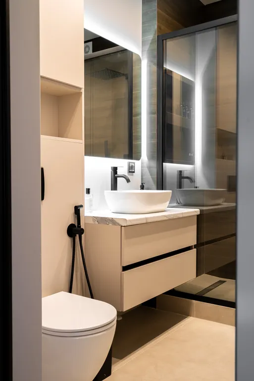 Теплый панорамный дом с русской баней и купелью