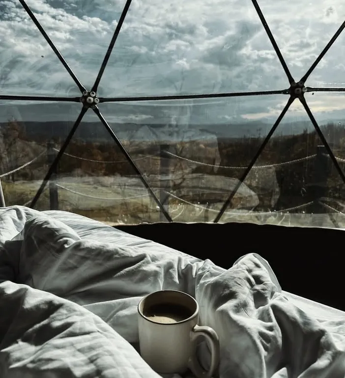 Премиум-отдых: панорамный купол и горячий бассейн-джакузи