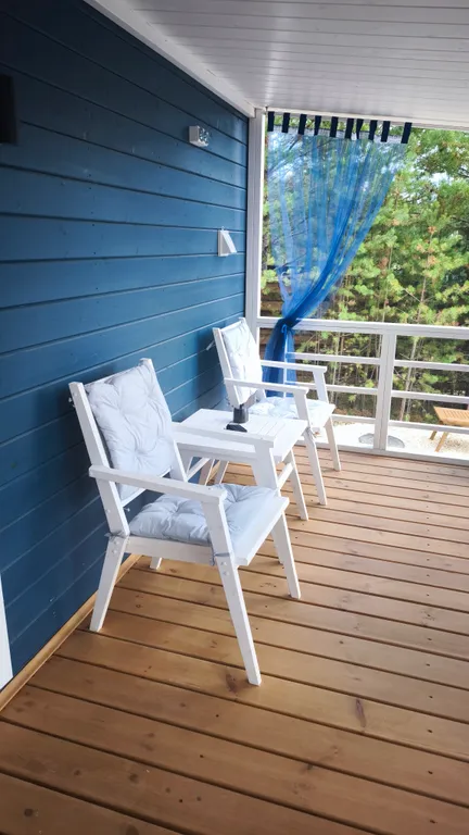 Дом с купелью в сосновом лесу