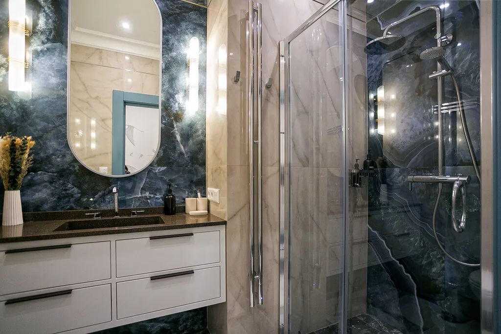 Апартамент с панорамой на море с террасой и 2 санузлами