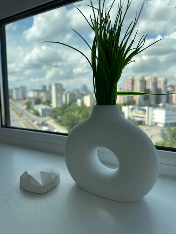 Светлая студия с панорамой центра