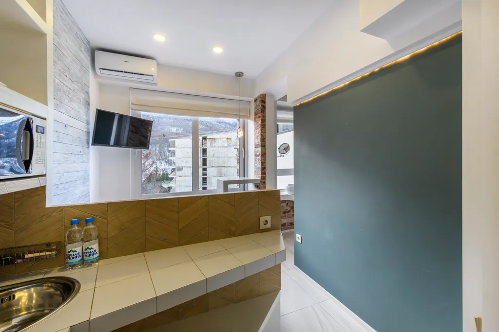 ЛАЙТ ДЖЕМ ДИЗАЙН-СТУДИЯ | 28 м²| Гипнотический вид из кровати