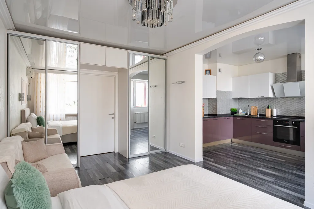 Однокомнатная квартира с камином