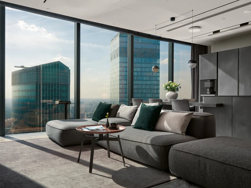 Самый стильный апартамент на 79 этаже с караоке! 20 тыс песен