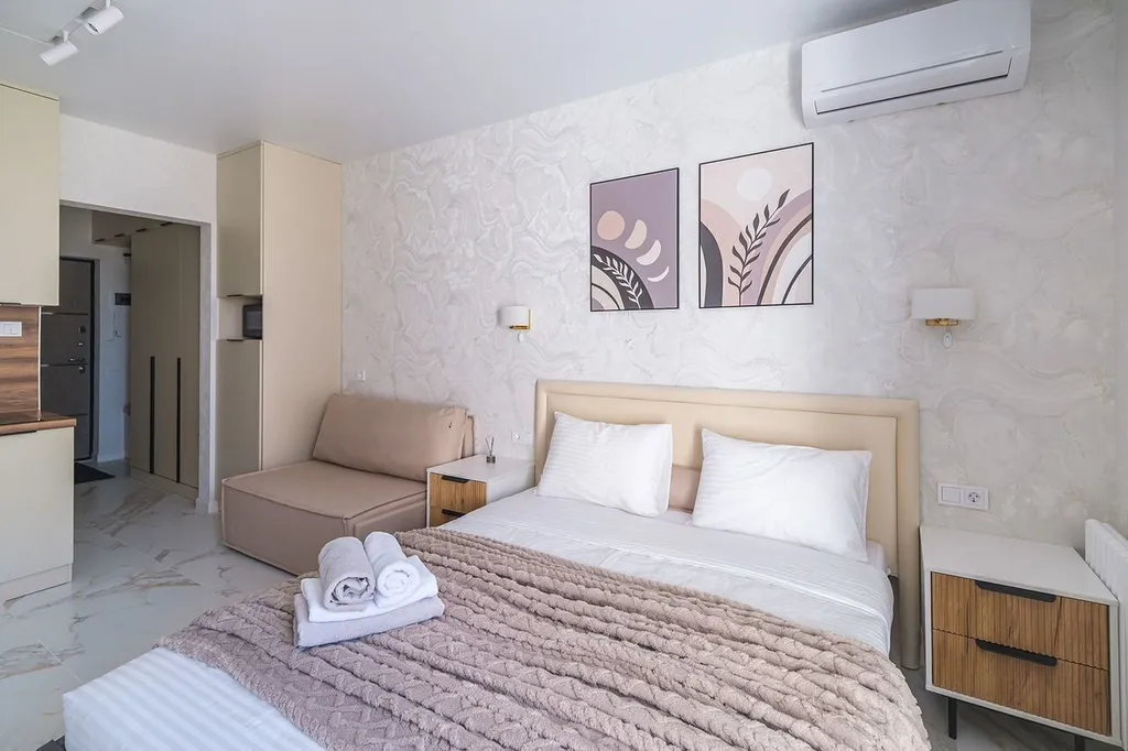 Уютная студия до 3 гостей