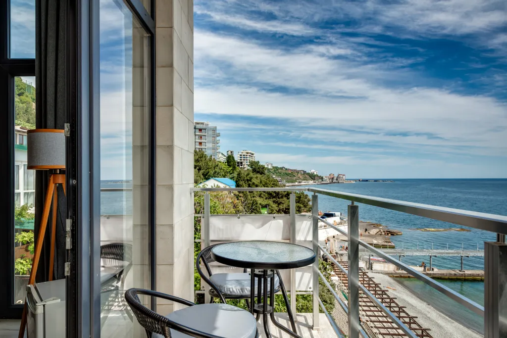 Студия люкс с видом на море у пляжа