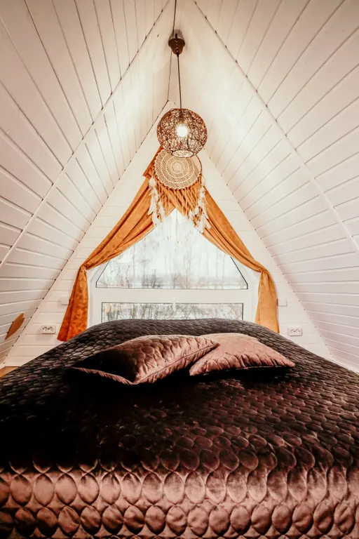 Коттедж Коттедж Медовый А-фрейм с уникальным дизайнерским интерьером — Озёры