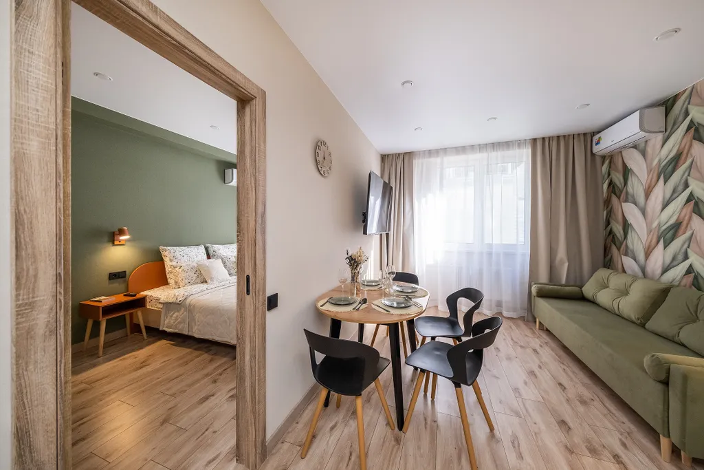 Квартира Уютная двухкомнатная квартира, вид на море с территории ЖК — Адлер