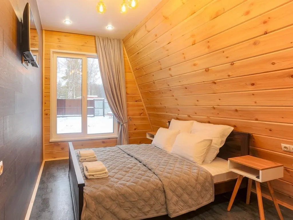 Большой дом a-frame в-небо с бассейном