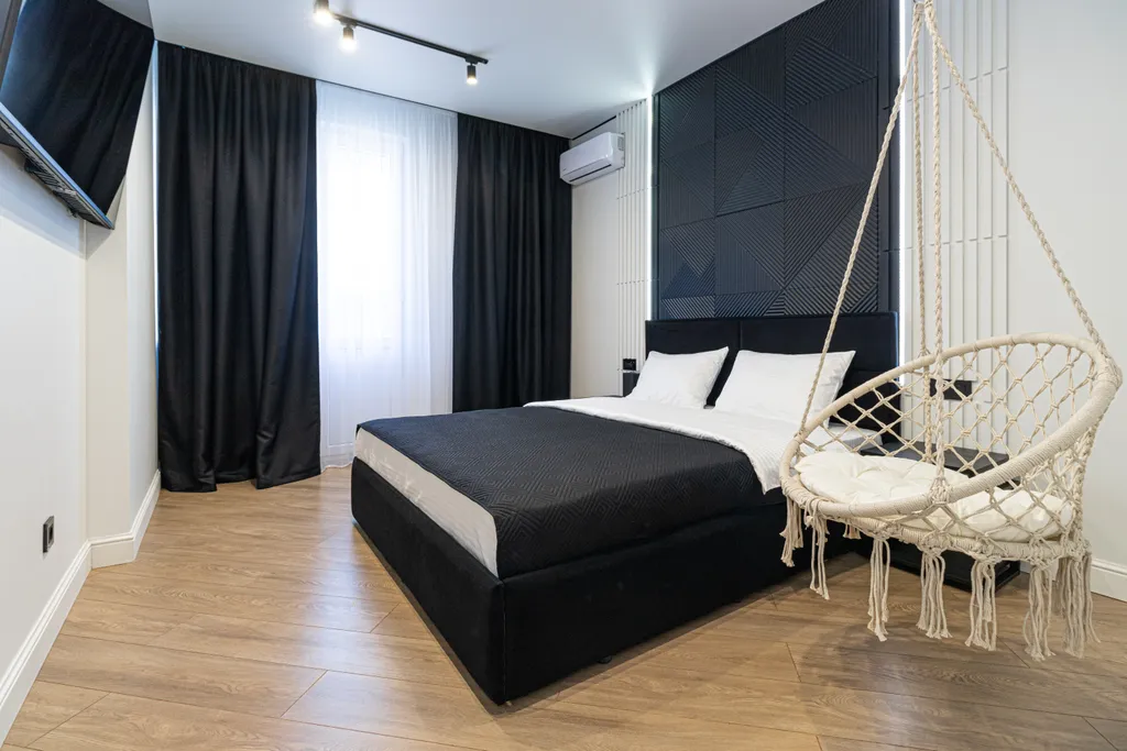 Квартира Светлая квартира с дизайнерским ремонтом Алисой и качелями в спальне — Краснодар