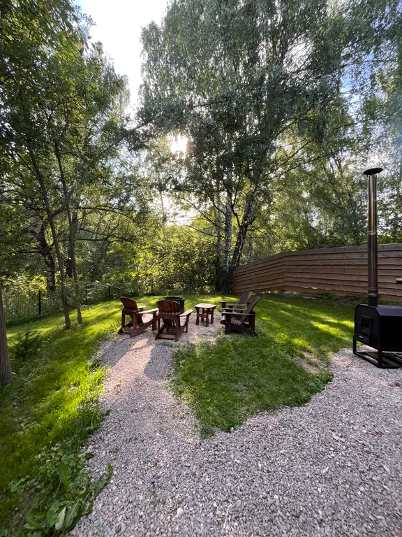 Треугольный домик Авро с баней и чаном в Чкалов Дача