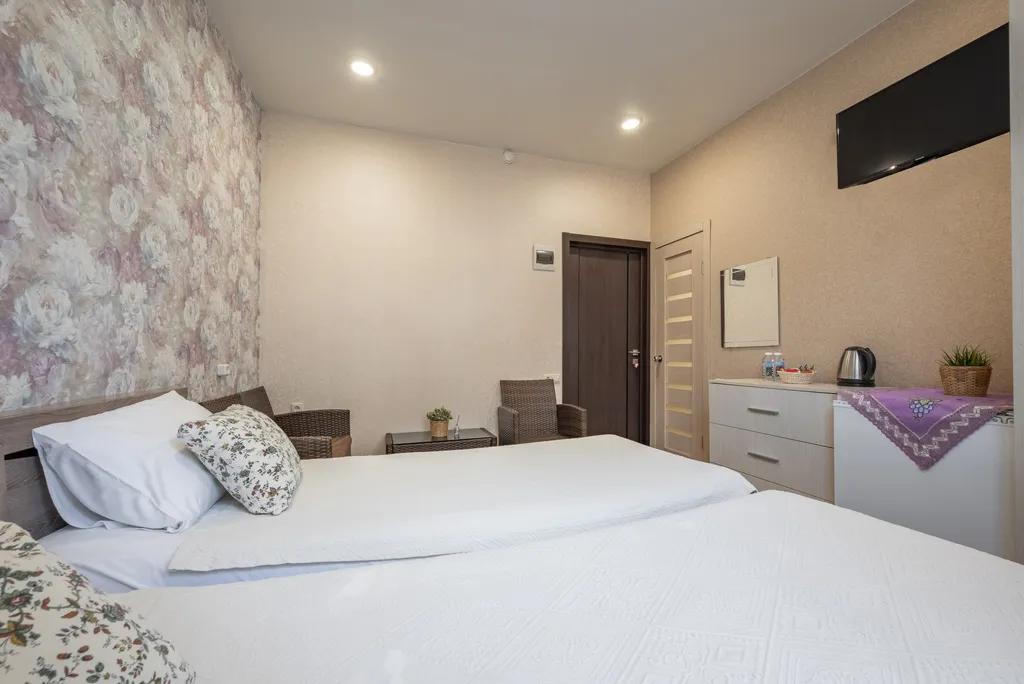 Небольшой апартамент у Дендрария и Цирка с раздельными кроватями