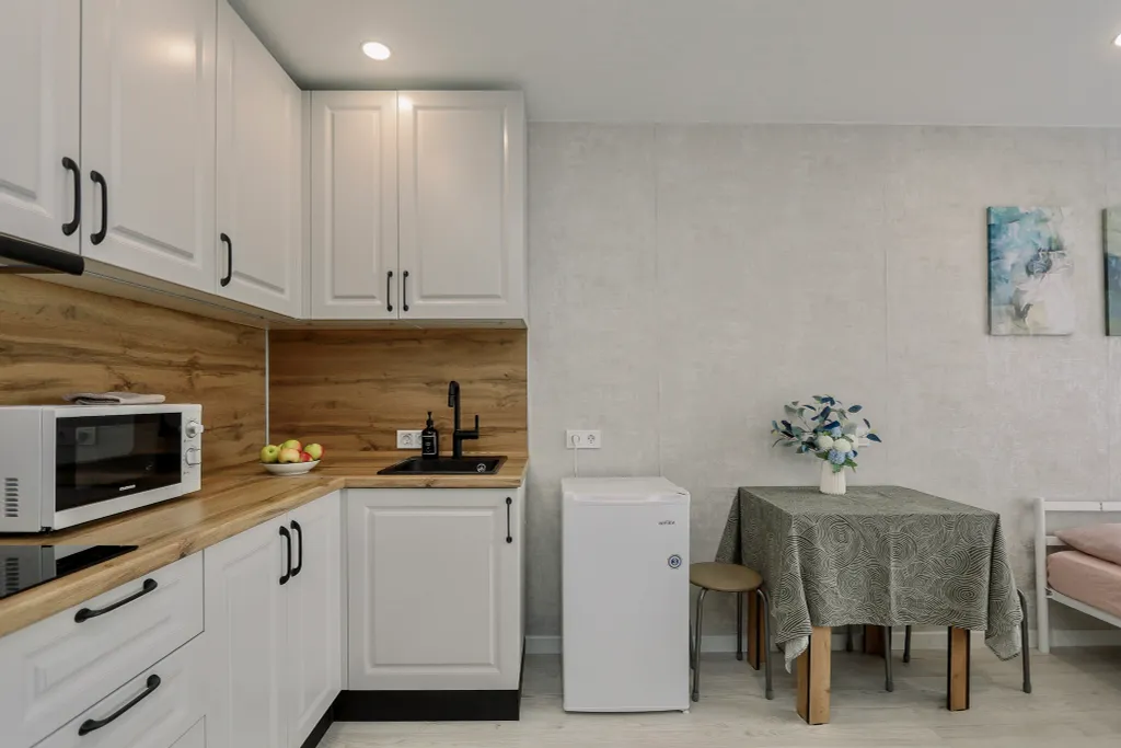 Oчень cветлaя и проcторная квартира с бaлкoном