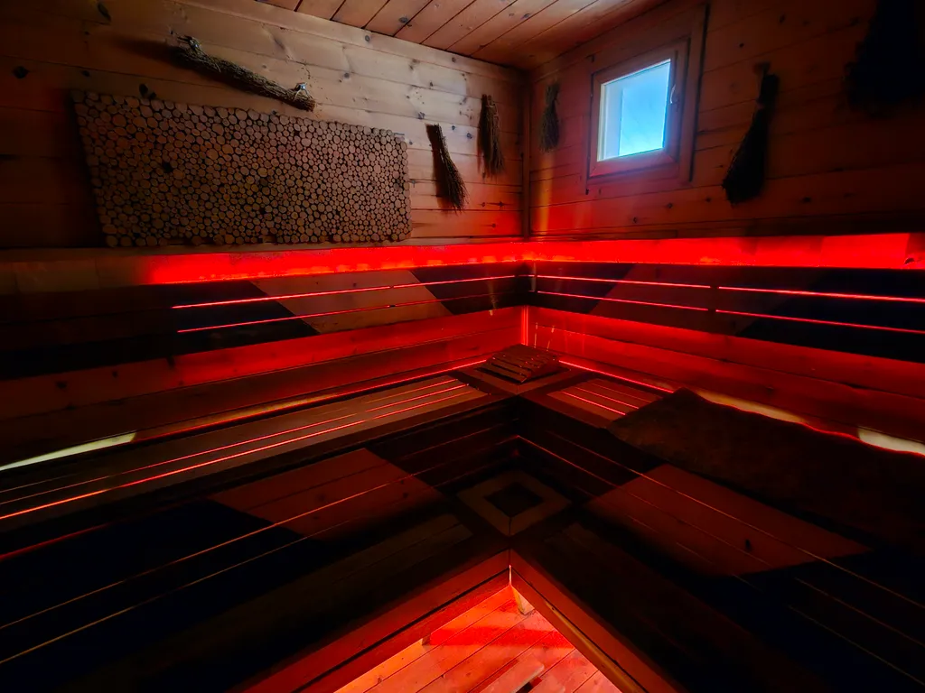 Таунхаус возле города с баней и купелью