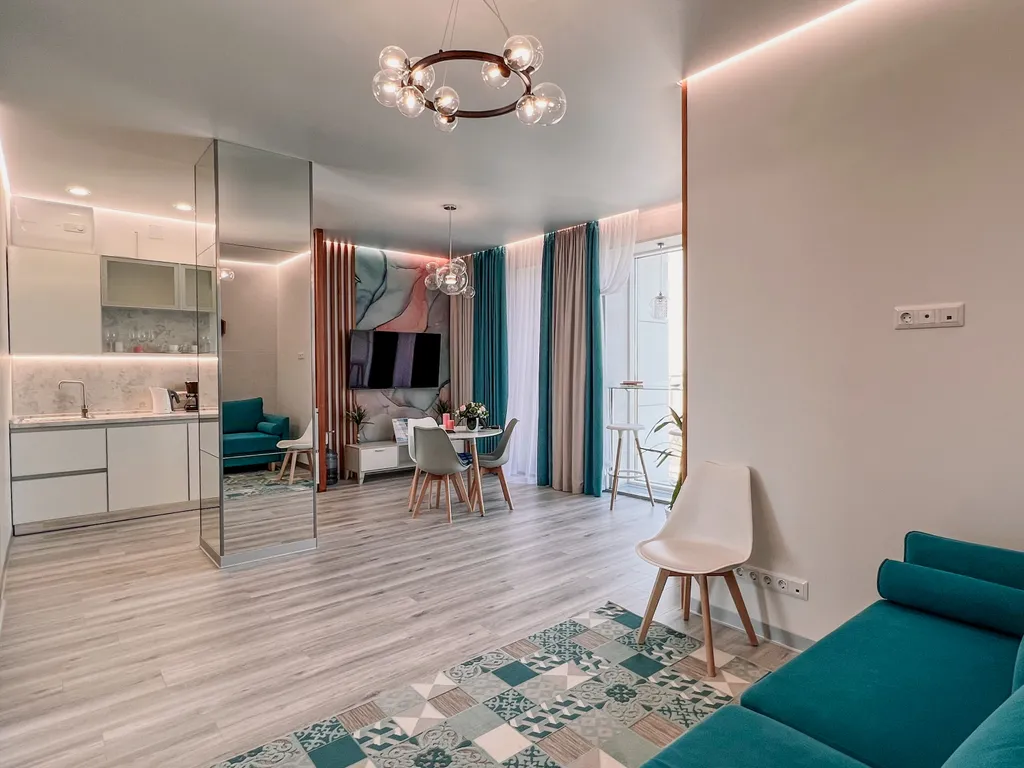 Апартамент с видом на город с высоты 24 этажа