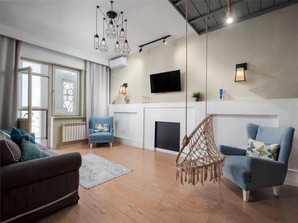 Дизайнерская квартира в стиле loft c панорамным видом