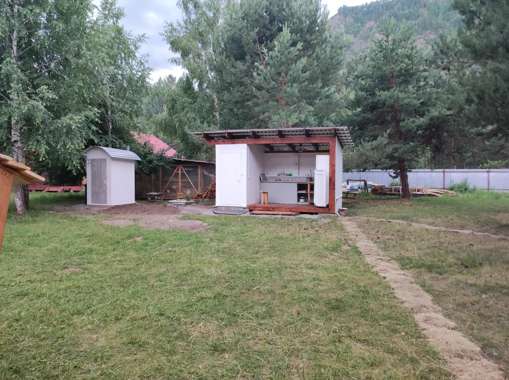 Мини-домик Бочка с собственной беседкой