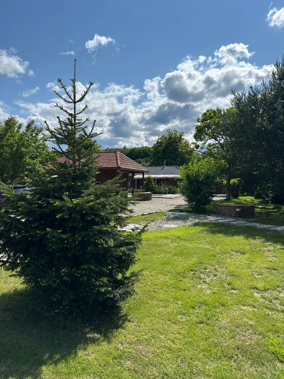 Дом из сруба с баней и бассейном