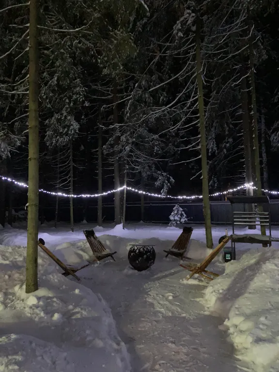 Уютный домик с банным чаном и панорамным видом на лес