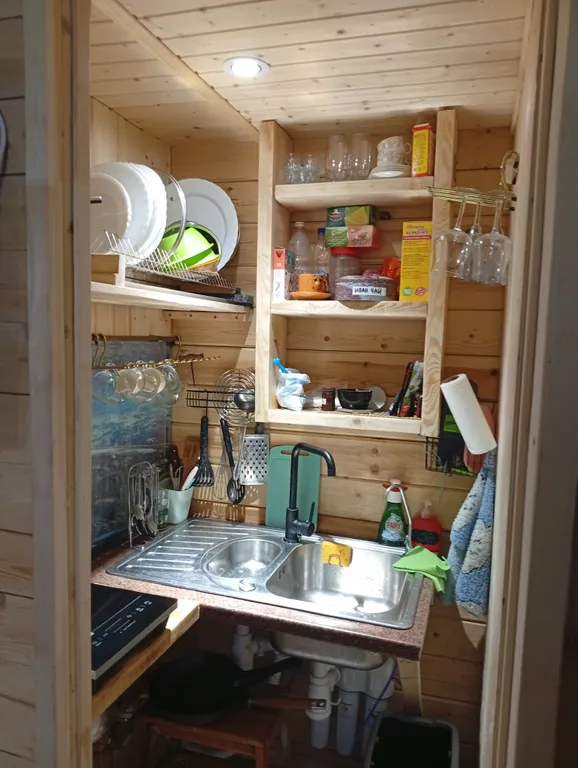 2-к. дом с сауной и балконом на реку