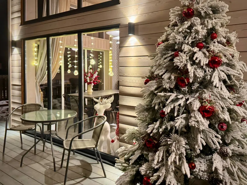 Новый домик с баней и камином