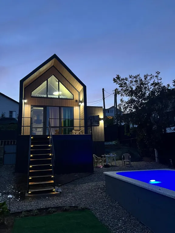 Домик с сауной и теплым бассейном в Новороссийске|ТеремШато