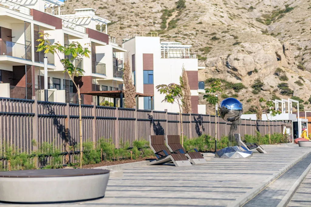 Апартаменты в Atlas Apart-Hotel SPA, вид на море и 4 бассейна